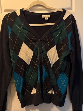 St. John's Bay Argyle Cardigan